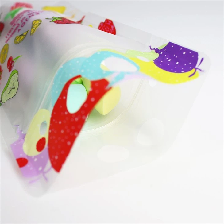Marshmallow Frosted Texture PE Zipper Bag