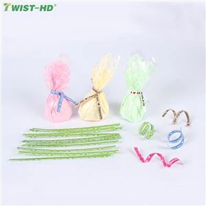 Cravatte kraft paper twist per il regalo candy